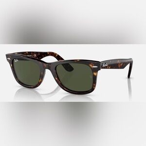 Ray-Ban ORB2140 Wayfarer Havana Bio-Acetate Frame With Green Lenses 50-22